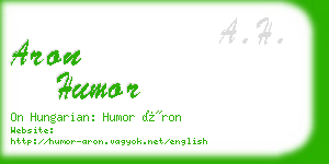 aron humor business card